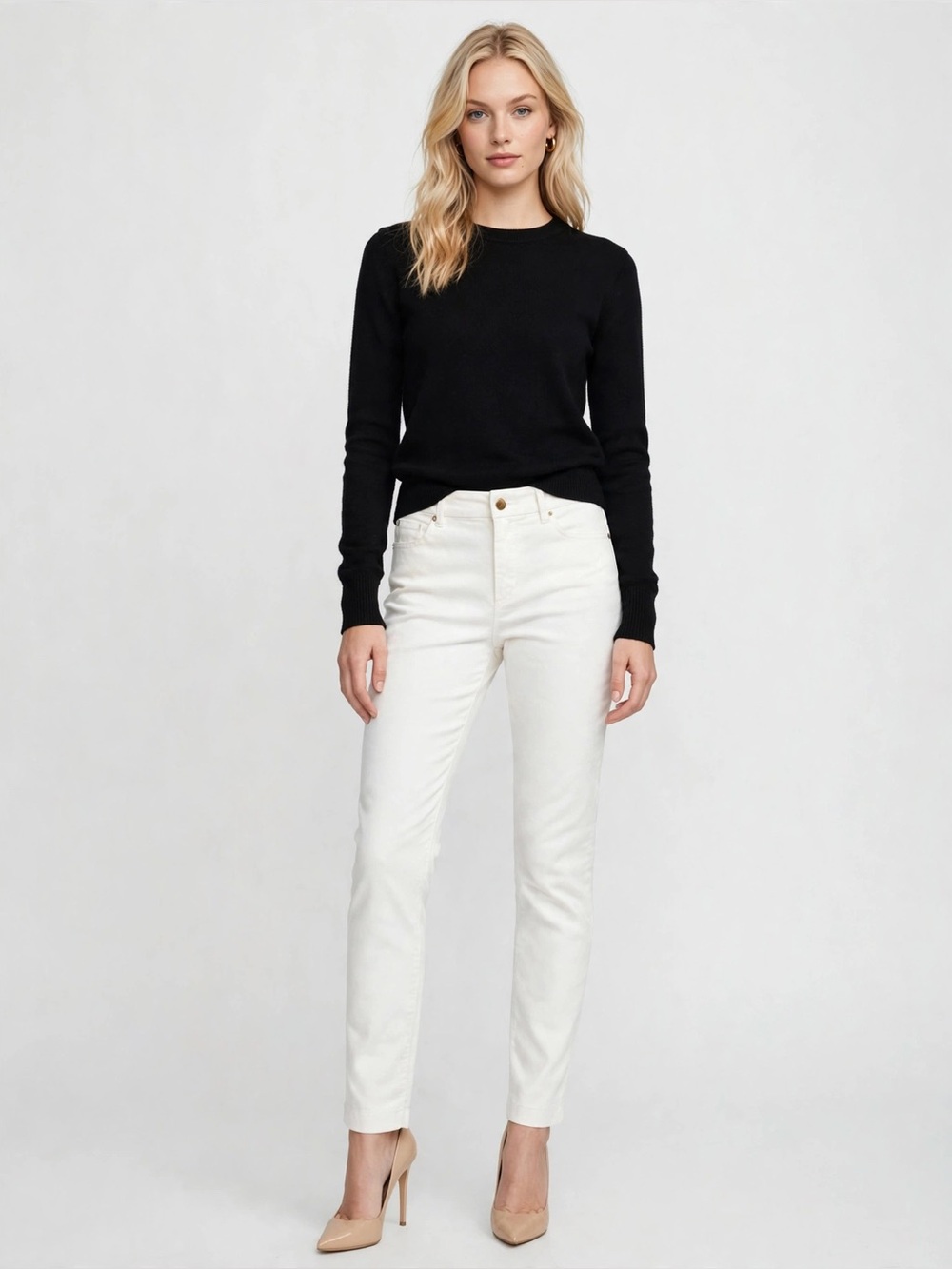 Talbots White Straight-Leg Jeans